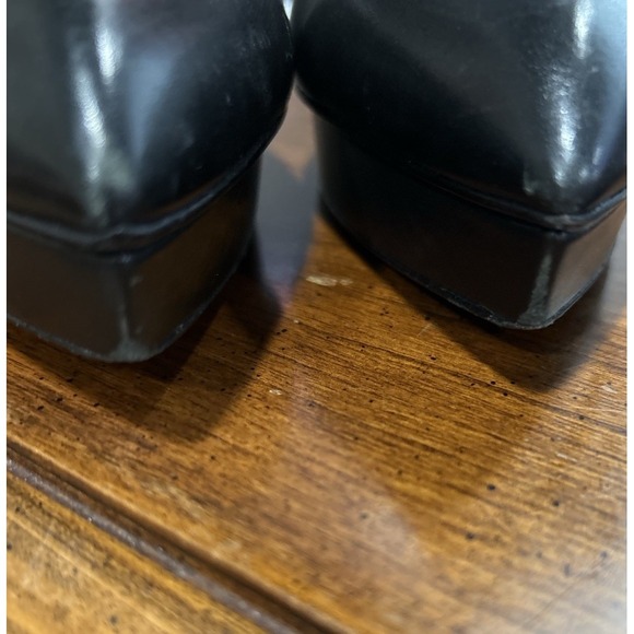 Saint Laurent Paris Black Leather Platform Stiletto Pumps Size EU 38 Italy Heels - Picture 16 of 16